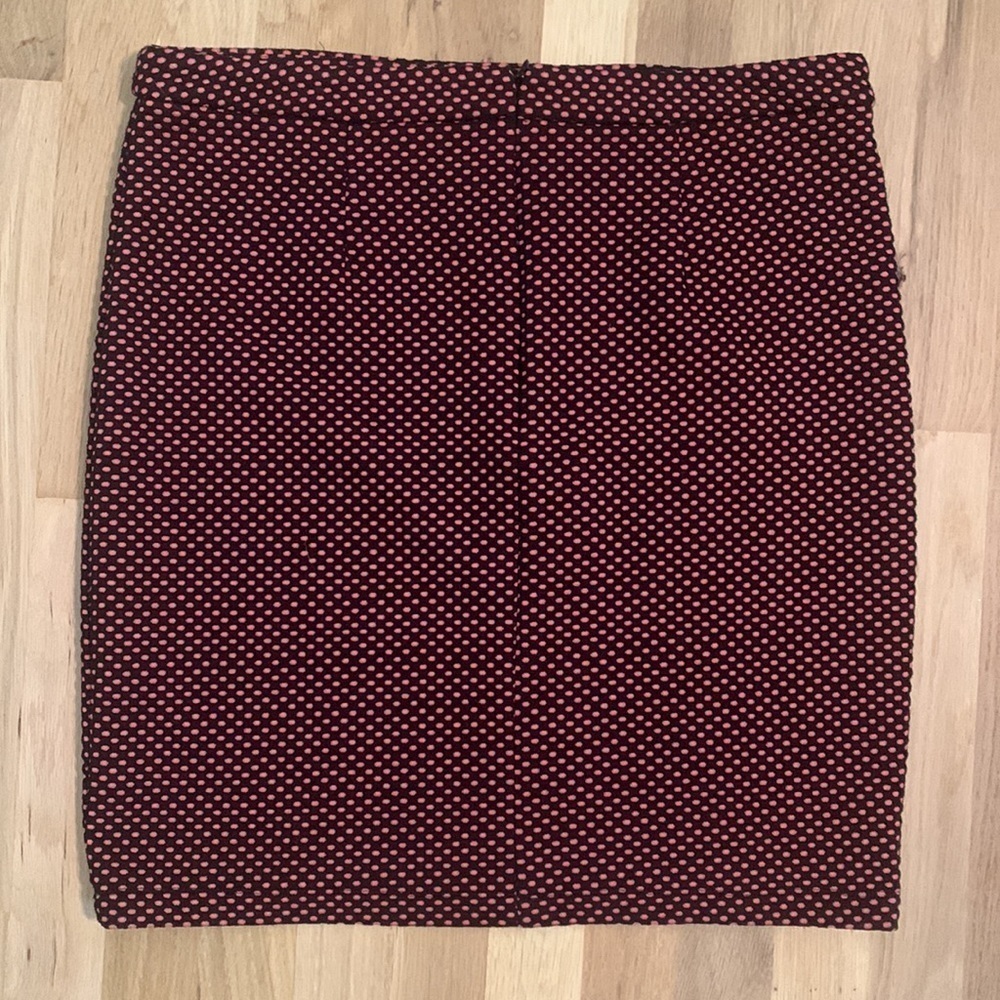 ANN Taylor LOFT Black/Pink Polka Dot Pencil Skirt Women’s 10 - Picture 5 of 7